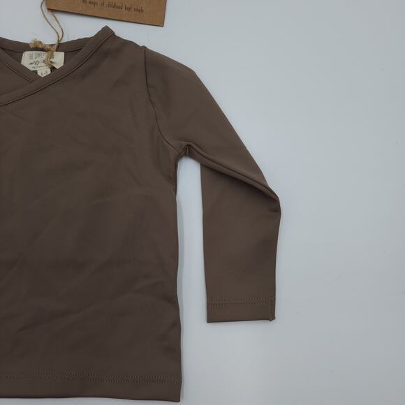 The Simple Folk The Swim Top in Stone Size 6/9 Months - Picture 2 of 8